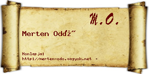 Merten Odó névjegykártya